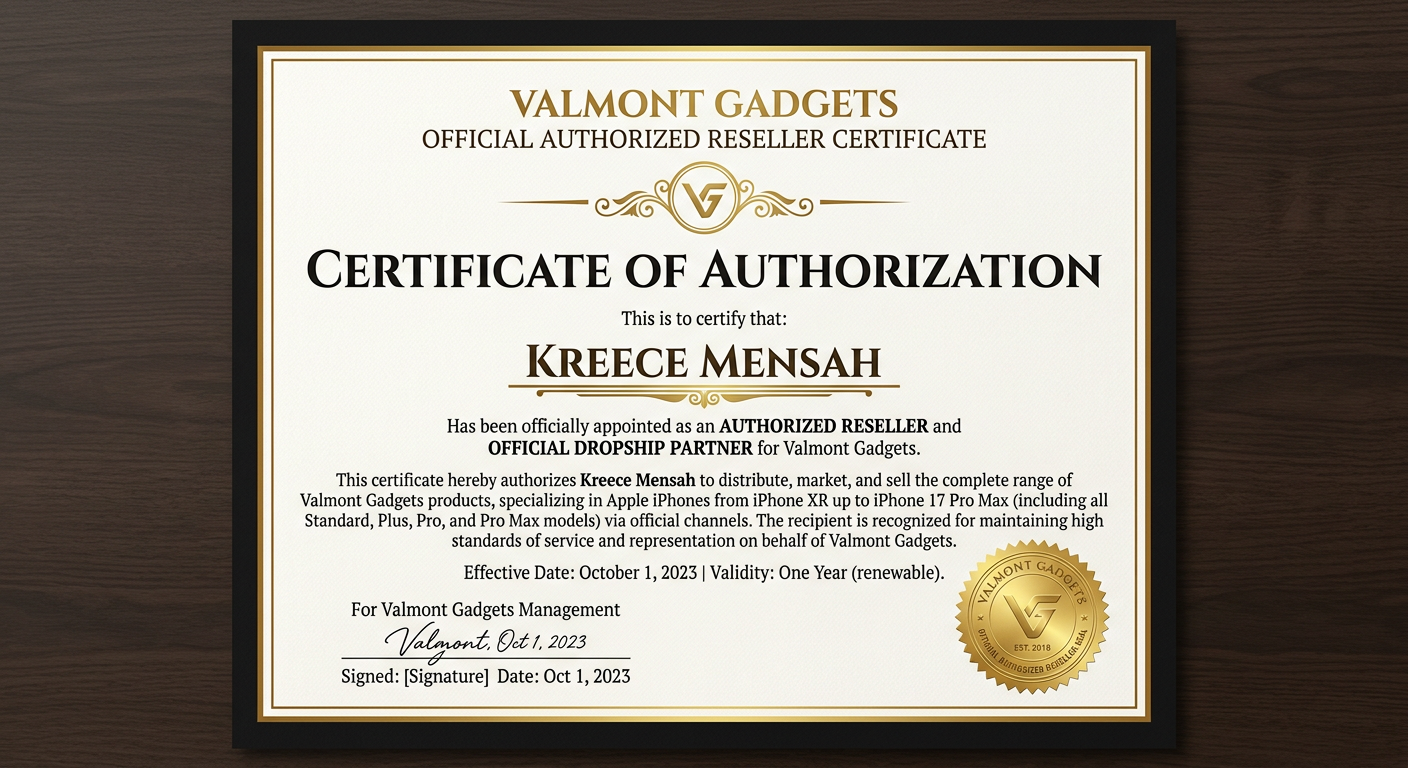 Certificate Sample