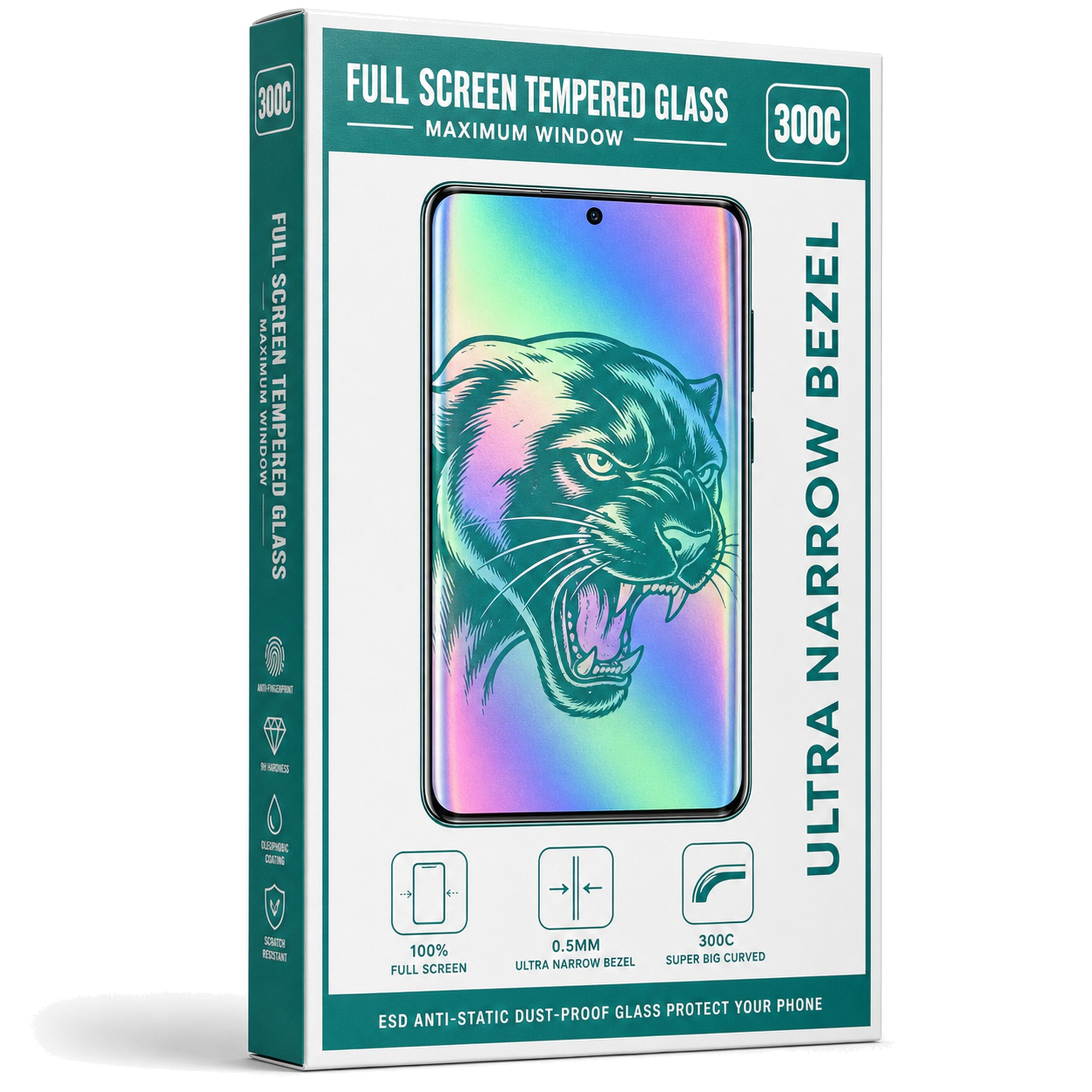 300C Full Screen Tempered Glass Screen Protector