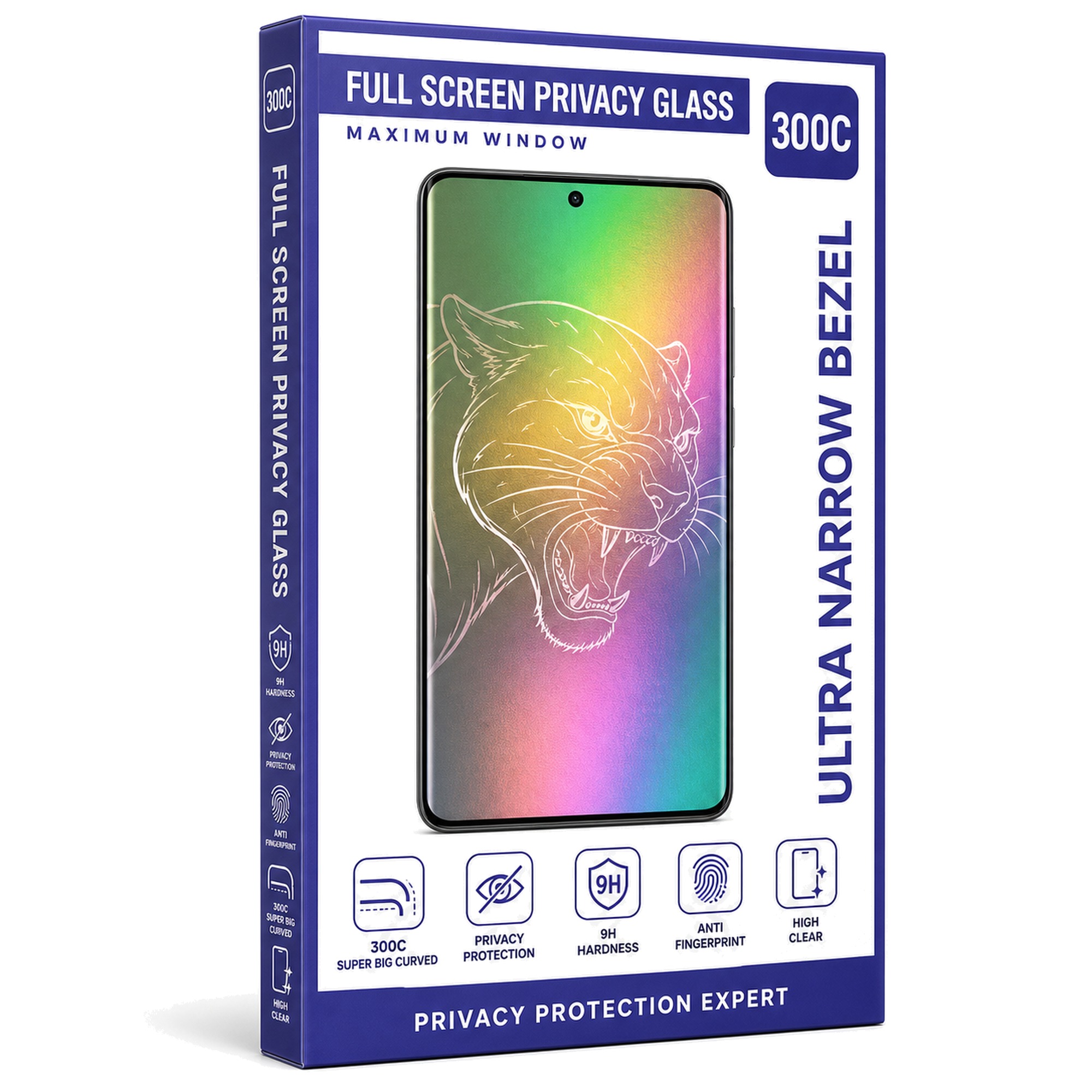 300C Full Screen Privacy Glass Screen Protector