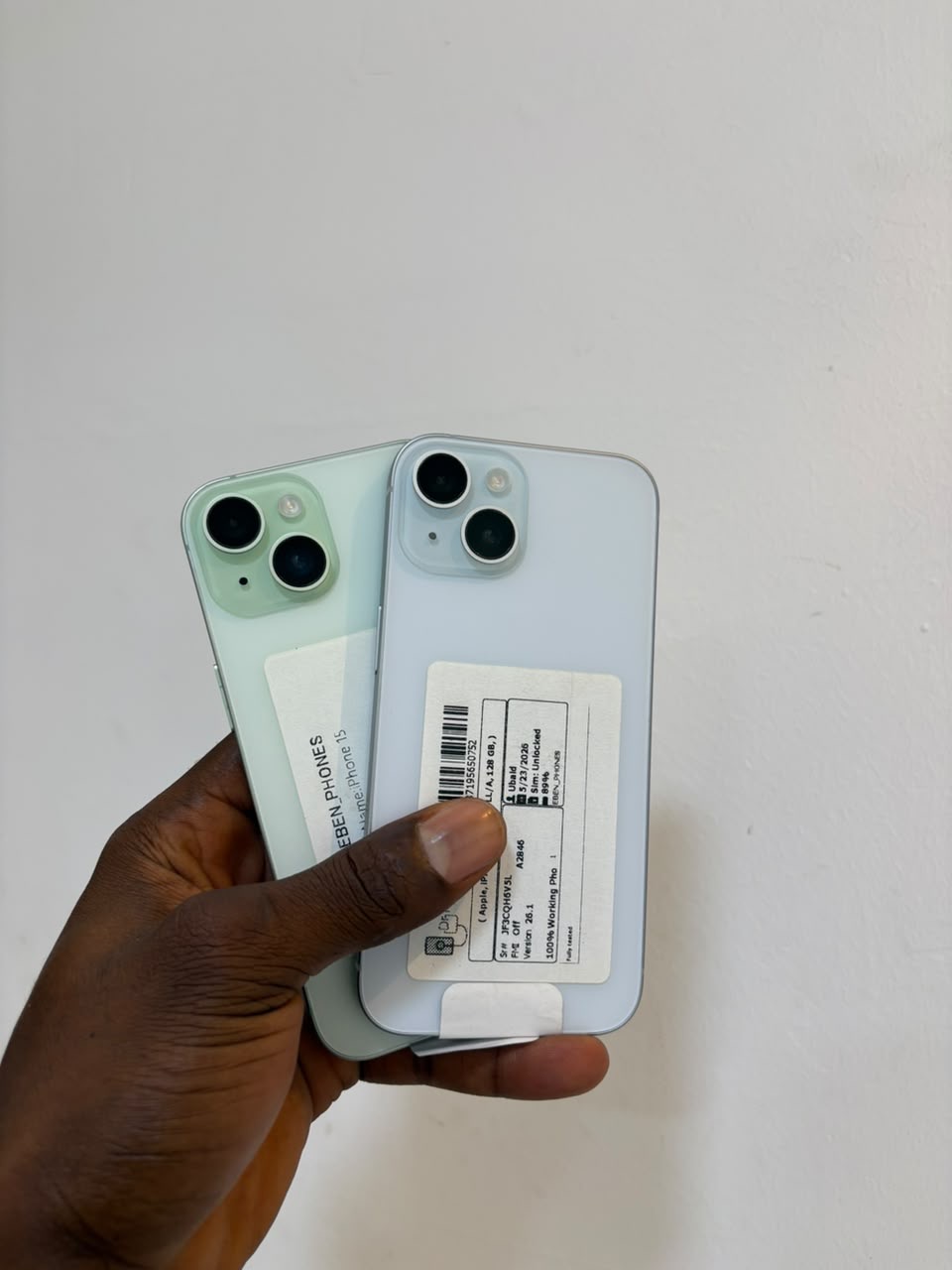 iPhone 15 128GB — Physical SIM Unlocked (Used, BH 89%)