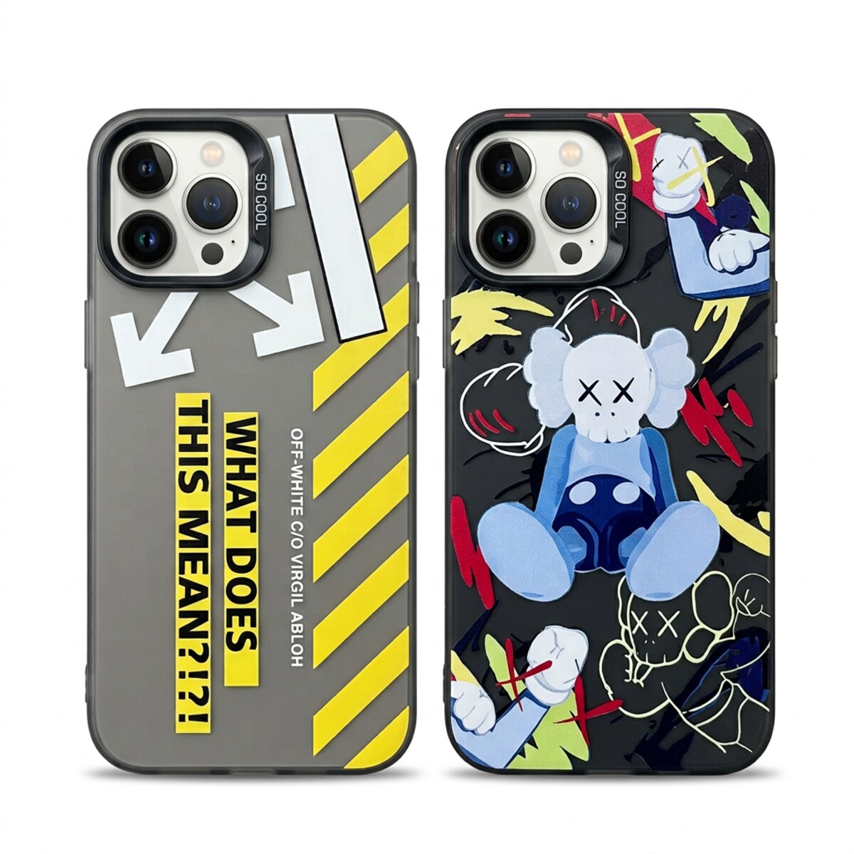 Yellow & Purple Cartoon Phone Case Set