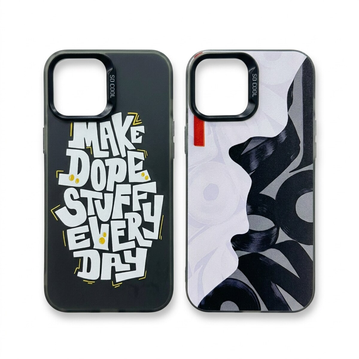 Black & White Typography Phone Case Set