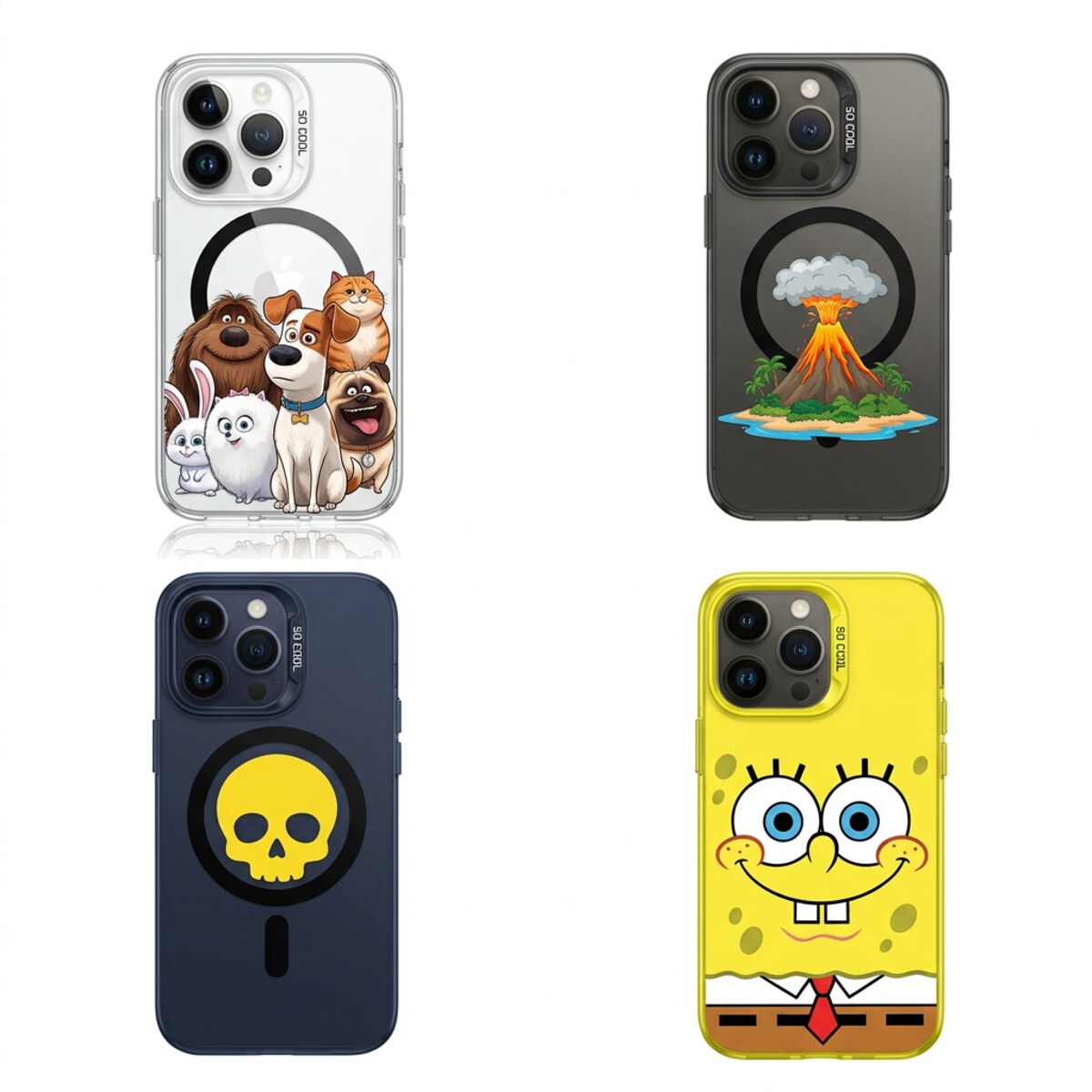 Assorted Cartoon Phone Case Grid Set