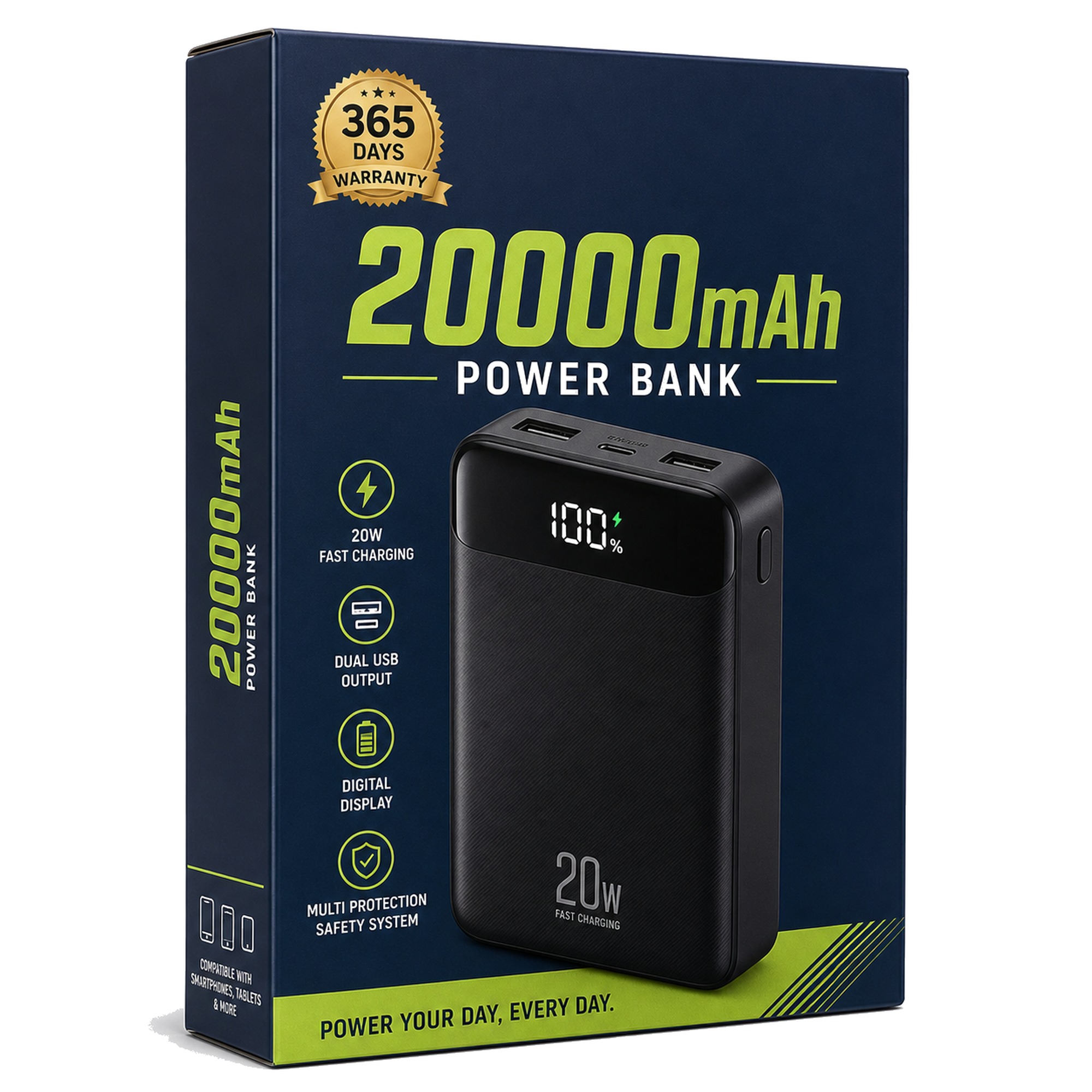 Green 365 20,000mAh Power Bank