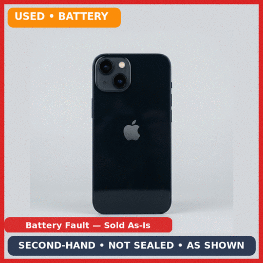iPhone 13 128GB — Midnight (FAULT: Battery)