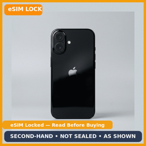 iPhone 16 128GB — Black (eSIM Lock + Free 5se)