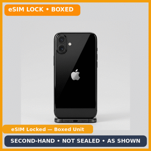 iPhone 16 128GB — Black (eSIM Lock, Boxed)